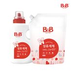 B&B Signature Baby Laundry Detergent Set 1500ml Bottle and 1500ml Refill Allergen Free Scent _ Made in Korea